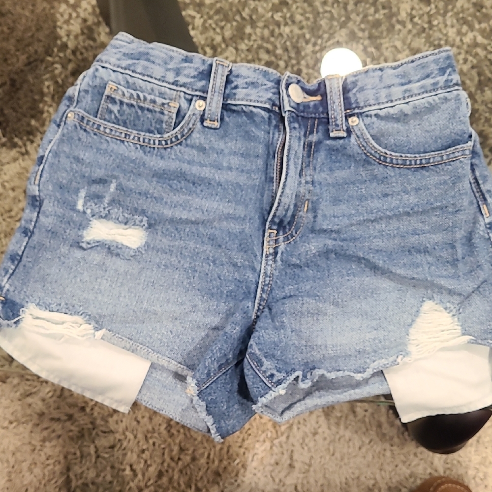 Old Navy Blue Distressed Denim Shorts